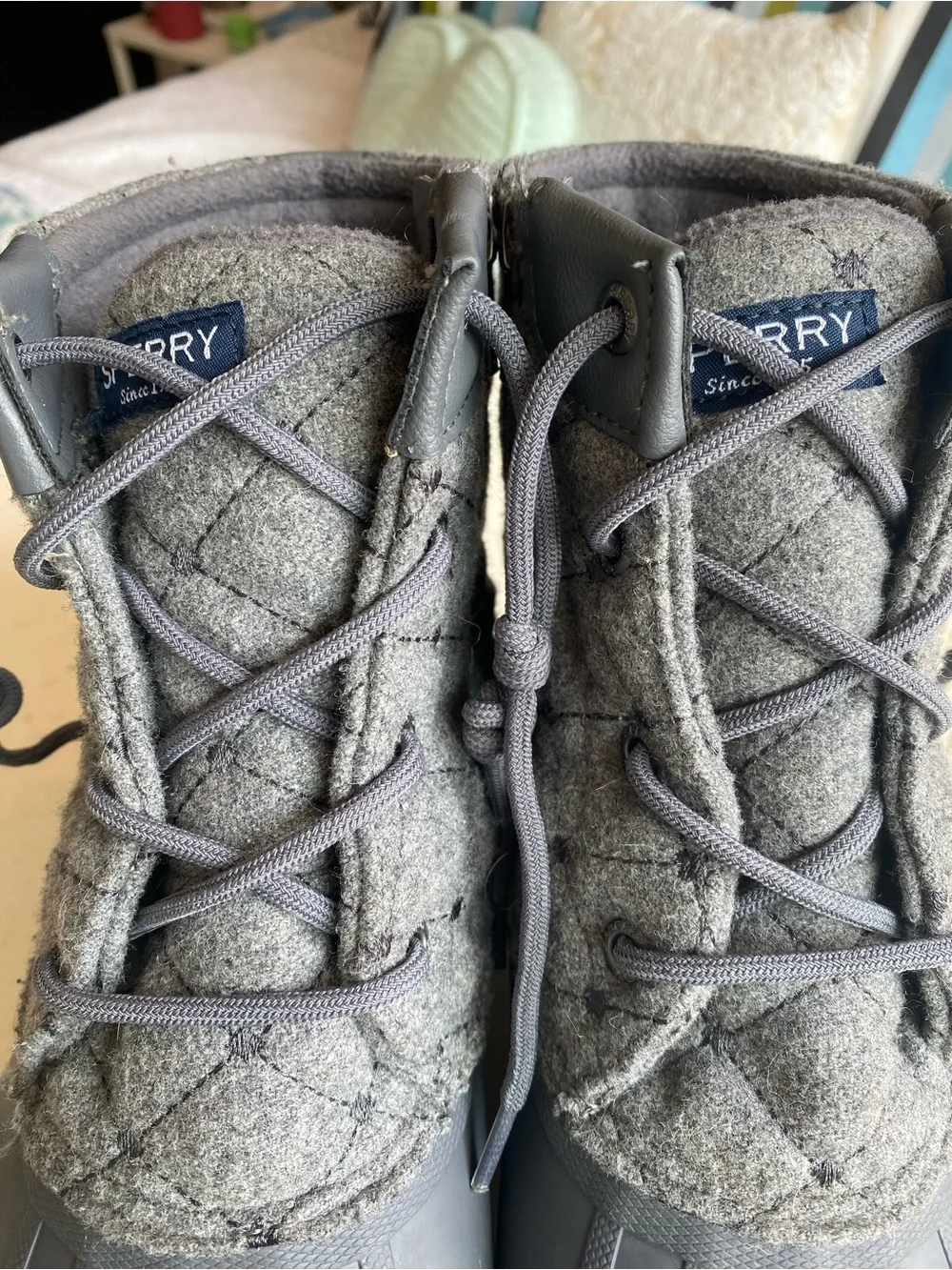 Sperry Syren Gulf Duck Boot, Quilted Wool, Waterproof, Insulated, size 10